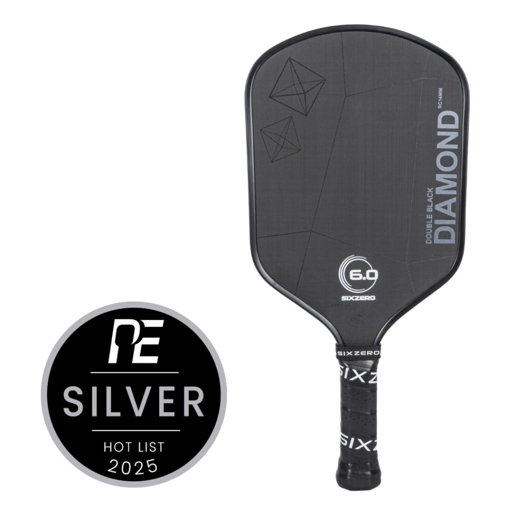 Six Zero Double Black Diamond 16mm Pickleball Effect Hot List Silver