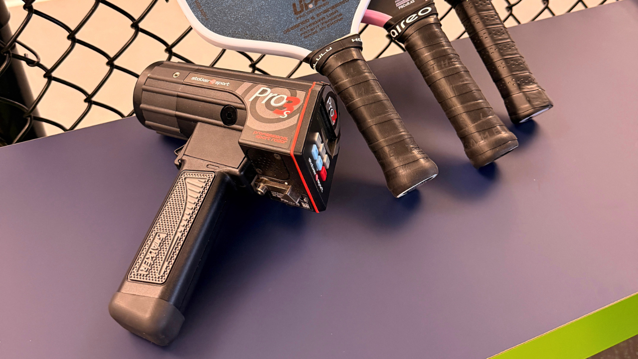 Testing pickleball paddle spin with Stalker Pro 3S Speed Gun